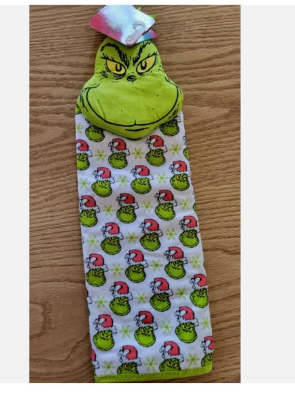 Dr. Seuss The GRINCH Head Kitchen Hanging Hand Towel 13